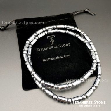Terahertz Stone Cylinder Annular Necklace 10mm + 4mm